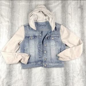 Vanity Hooded Denim Jacket Size Small